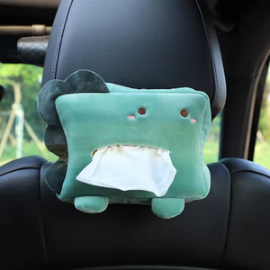 Decoraciones de animales de dibujos animados para coche, cajas de pañuelos de animales de dibujos animados para colgar en el respaldo del asiento y reposabrazos, accesorios para automóvil - Product Image 2