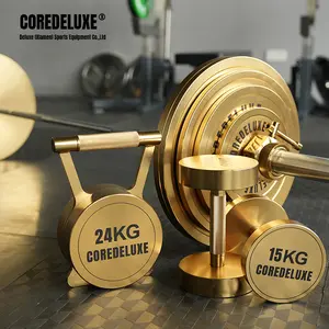 COREDELUXE 고품질 청동 코팅 스틸 체육관 웨이트 플레이트 범퍼 역도 플레이트 kg