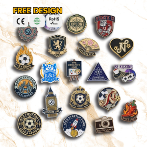 Pins con Insignias de Varios Clubes Deportivos OEM, Incluyendo Pins <span class=keywords><strong>Metálicos</strong></span> con Logotipo de Equipo de Fútbol Personalizable, Perfectos para Aficionados al Fútbol - Product Image 1