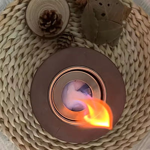 Braciere Portatile Moderno in Cemento per Interni, Mini Focolare a Bioetanolo per Atmosfera da Campeggio e Feste - Product Image 4