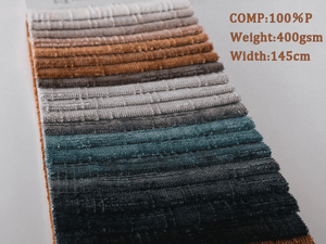 Tissu en velours uni ignifuge imperméable en feutre <span class=keywords><strong>blanc</strong></span> composé de chenille 100% polyester pour canapé et rideau - Product Image 2