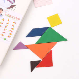 Puzzle Tangram en bois coloré, jouet éducatif à faire soi-même pour enfants de 4 à 6 ans - Product Image 1