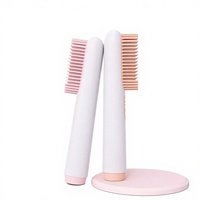 Brosse lissante professionnelle sans fil en céramique avec alimentation USB et batterie, fer à lisser portable