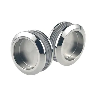 High Quality Bathroom Hardware Stainless Steel Sliding Door Knob Round Pull Push Shower Glass Door Handle Knobs