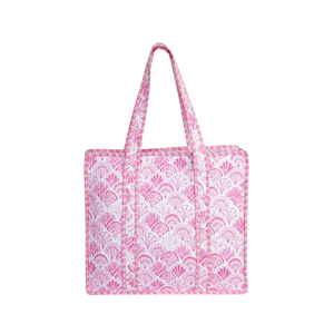 Bolso de Playa Acolchado de Algodón Bohemio Blanco con Cierre de Cremallera, Ecológico y Duradero, Estilo de Moda para Todas las Estaciones - Product Image 4