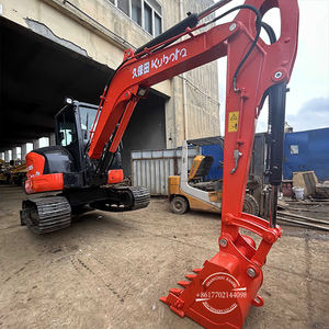 Excavadora Japonesa con Bulldozer, Máquina de Construcción de Orugas de 5.5 Toneladas, Mini Excavadora Kubota Kx165 Usada, Excavadora Pequeña Kx165-5 - Product Image 1