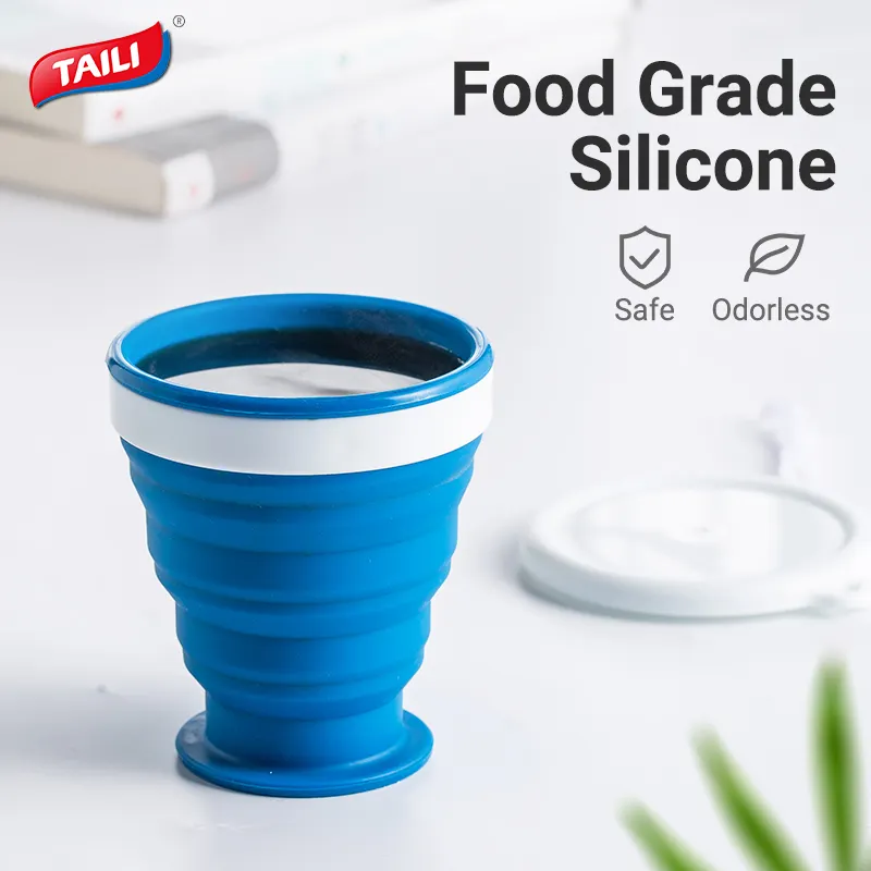 Food Grade Retractable Folding Traveling Collapsible Silicone Cup Water Cup