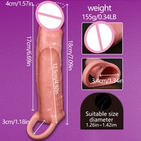 Manchon d'extension de pénis réaliste pour homme, préservatif retardant l'éjaculation, manchon de pénis pour homme, sex toy pour adulte, outil érotique, dropshipping.