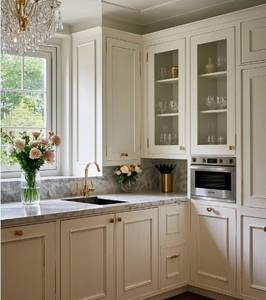 Cuisine moderne sur mesure en MDF avec porte, charnières, évier et robinet pour hôtels, villas, Chine - Product Image 4