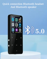 Lecteur MP3 Portable à Écran Tactile LCD avec Bluetooth, Structure Métallique, Carte TF, Lecture E-book, Radio FM et Enregistreur Vocal