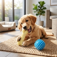 Jouet à mâcher pour chien, bâton à mâcher en silicone souple résistant aux morsures pour petits chiens et chiots