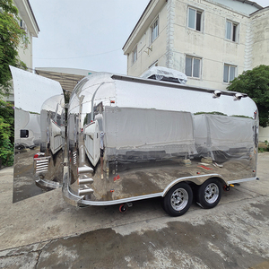 Remorque de concession mobile en acier inoxydable pour pizzas, hamburgers, café, camion de restauration, chariot de nourriture, vélo de restauration à vendre - Product Image 1
