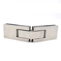 Haute qualité chinois ODM rectangulaire en acier inoxydable verre à verre double face 135 degrés douche porte en verre charnière de fixation