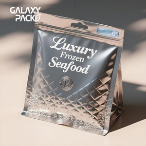 Embalagem Enhanced Plastic Vacuum Doypack Snacks Peixe Frozen Food Sack com Zipper 250 Foil Snack Frozen Food Sack