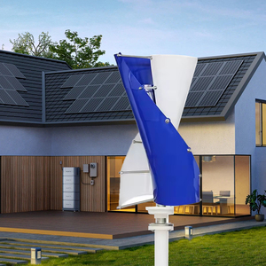 Aerogenerador Vertical Híbrido, Sistema Generador de Energía Solar Gratuita, Generador Eólico de 5kw - Product Image 2