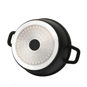 Không Dính Chết Đúc Nồi Cổ Nhôm Gốm Soong Với Thủy Tinh Nắp Cảm Ứng Dưới - Product Image 5