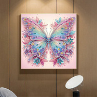 Kit de peinture diamant animal papillon 5D moderne en forme spéciale décoration de la maison à la main diamant Art peinture murale