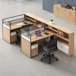 Bureau de travail en L Saint-Lee avec chaise, poste de travail informatique pour employés de bureau - Product Image 2