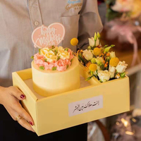 Boîte à fleurs de mariage portable transparente en PVC, petite boîte d'emballage pour gâteau transparente, boîte cadeau pour anniversaire, Saint-Valentin