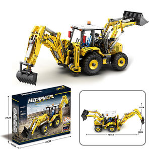 Ensemble de blocs de construction Reobrix 22018 RC Backhoe Loader, véhicule de construction électrique télécommandé, jouet électronique - Product Image 6
