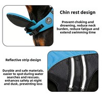 Gilet de sauvetage pour chien, gilet de natation pour animaux de compagnie, réglable avec poignée de sauvetage, aide à la flottabilité pour l'été, la plage, la piscine et la navigation