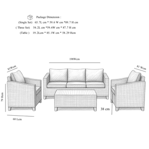 Conjunto de Sofá de Ratán Sintético Curvo Redondo de Lujo de Grado Comercial con Cojines Gruesos Extraíbles para Patio, Piscina y Jardín - Product Image 2