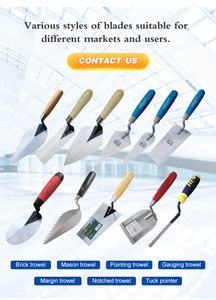 Truelle <span class=keywords><strong>de</strong></span> maçon professionnelle industrielle <span class=keywords><strong>de</strong></span> type britannique 2025 avec lame en acier au carbone et manche en bois <span class=keywords><strong>de</strong></span> bouleau - Product Image 4