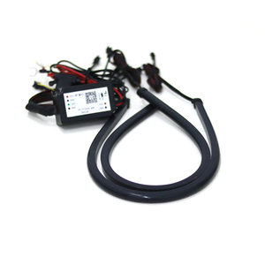 Rénovation universelle de <span class=keywords><strong>voiture</strong></span> de fumée néon flexible étanche <span class=keywords><strong>avec</strong></span> bande de tube LED Switchback DRL - Product Image 2