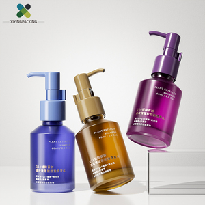 Bouteille à pompe pour sérum de soin de la peau cosmétique personnalisée Ambre 60ml Bouteille mate pour sérums pour le visage Bouteille en verre de sérum emballage en stock avec pompe - Product Image 4