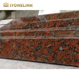 Nhà Cung Cấp Tấm Đá Granite Tự Nhiên Nhập Khẩu Thô Màu Đỏ Giá Đá Granite Đỏ