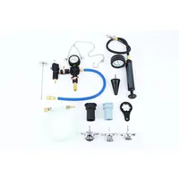 Kit de test de pression de radiateur automobile 28 pièces et détecteur de fuite de réservoir d'eau de voiture de type vide pour système de refroidissement