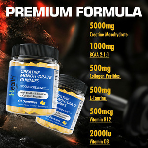 OEM <b>Creatine</b> Beta Alanine Gummies Peach Mango Flavor Pre Workout Strength Endurance Non-GMO Vegan Supplements Private Label - Product Image 4
