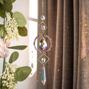 Grosir kristal penangkap matahari alami kualitas tinggi dekorasi rumah liontin kristal penangkap matahari kristal hati kupu-kupu - Product Image 5