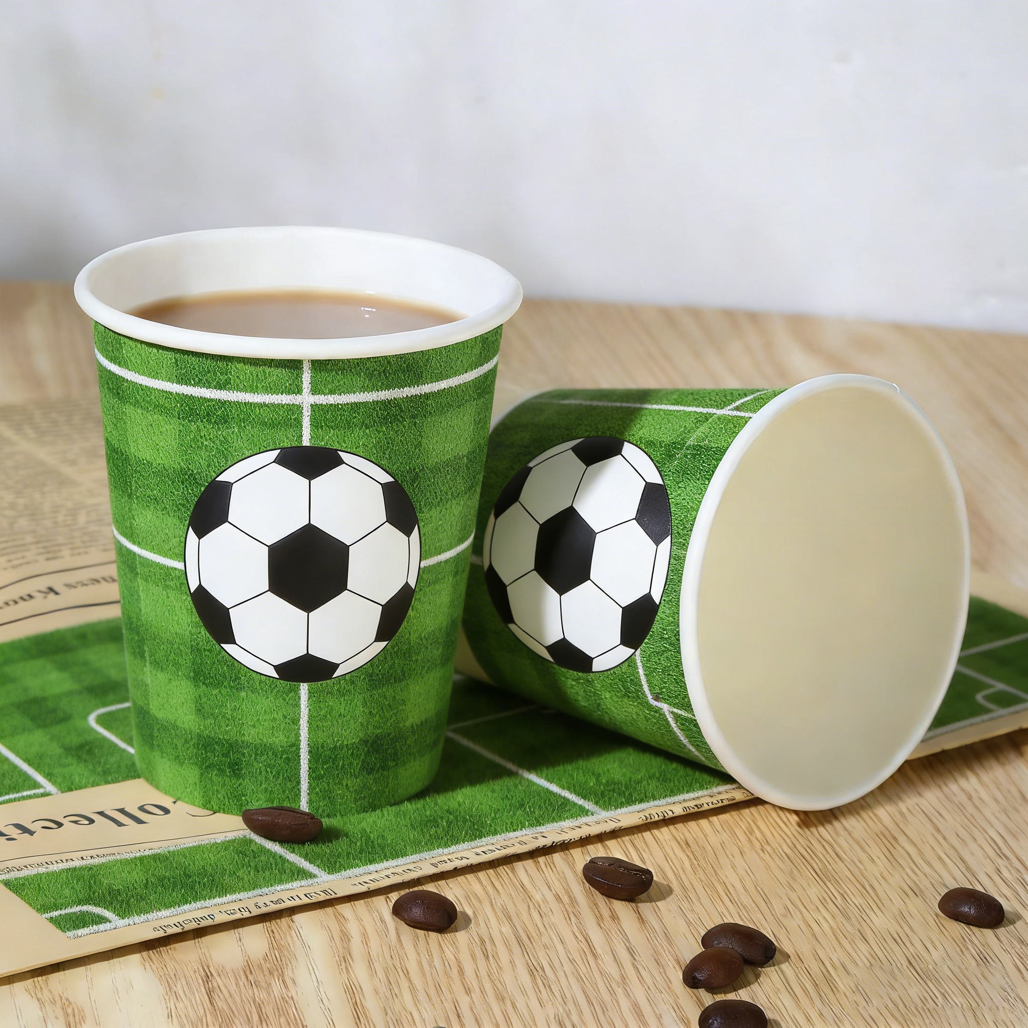 Custom Disposable Paper Cup Hot Coffee Wine Beverage Kraft Double Wall Eco Friendly Packaging 2026 for Stadium Catering