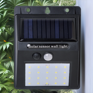 ไฟถนน LED พลังงานแสงอาทิตย์แบบนามธรรม T83D โมโนซิลิคอน กันน้ำ ไฟติดผนังสวนกลางแจ้ง ระบบตรวจจับการเคลื่อนไหวของมนุษย์ - Product Image 4