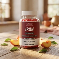 Gummies OEM au fer, vitamines C et B12, Halal, végétaliennes, pour la santé générale