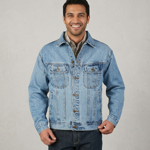 Men's Regular <b>Western</b> Style Lined Denim Jean <b>Jacket</b> Casual Sherpa Trucker <b>Jacket</b> - Product Image 1