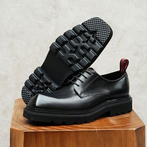 New Style <b>Height</b> <b>Increasing</b> Lace-up Men's Business <b>Shoes</b> Large Size 37-46 Autumn Casual Office <b>Shoes</b> square Toe Polka Dot ASTON - Product Image 4