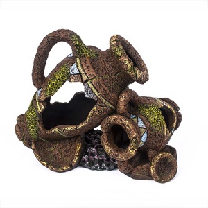 Décor d'aquarium en résine cassé, figurines carrées, ornements, décoration, aménagement paysager marin - Product Image 2