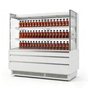 Refrigerador Comercial de 1.5m con Cortina de Aire Abierta, Refrigerador Multideck para Supermercados, Enfriador de Frutas, Verduras y Bebidas - Product Image 1