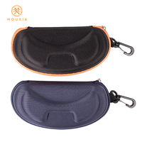 Étui portable pour lunettes de soleil en EVA, coque rigide antichoc, pochette de rangement pour lunettes, fermeture à glissière, mousqueton pour les voyages en plein air