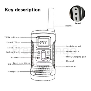 Walkie Talkie Analógico Wanneton M8 UHF, Radio Bidireccional de Mano para Larga Distancia, Mini Radios - Product Image 6