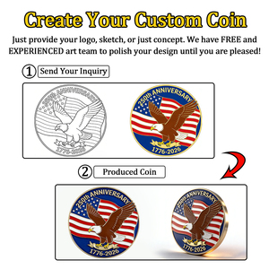 Monedas Conmemorativas Personalizadas del 250 Aniversario de EE. UU., Medallones y Fichas del Desafío de la Independencia Americana, Fábrica Certificada para Grandes Marcas - Product Image 3