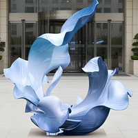 Statue en acier inoxydable coulée en forme de cube, taille réelle, logo personnalisé, design abstrait moderne, sculpture polie faite à la main, finition miroir