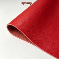 Cuir PU Nappa en microfibre 1,2 mm avec support tricoté, tissu imperméable résistant aux taches et durable pour l'ameublement automobile et les canapés