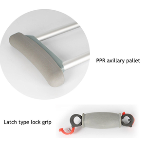 Béquilles sous-bras en aluminium durables, ergonomiques et légères pour l'aide à la marche à domicile, la santé et la mobilité quotidienne des utilisateurs - Product Image 4