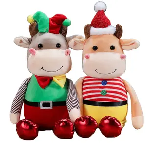 Animal Stuffed Plush Toy Hot Sale Soft Plush Cow Toy For Children Christmas Gift Stuffed Animal Mascot