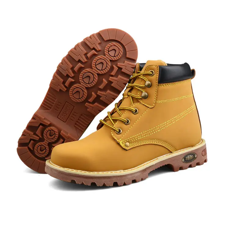 2022 fashion high cut safetyshoes working boots for men steel toe shoes safety