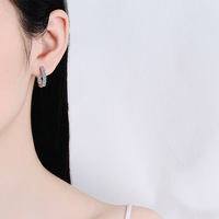 Boucles d'oreilles clous de mariage en argent 925 avec moissanite couleur D de 1,8 carats au total, testées, pour femme, bijoux fins