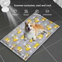 Tapis rafraîchissant en plastique pour animaux de compagnie, pour chiens et chats, tapis de couchage d'été avec imprimé animal de dessin animé